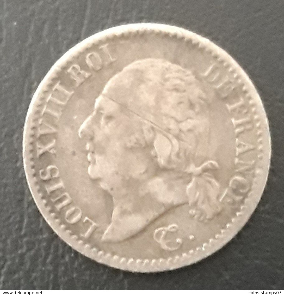 France - Louis XVIII - 1/4 Franc 1817 Q (Perpignan) - 1/4 Franc