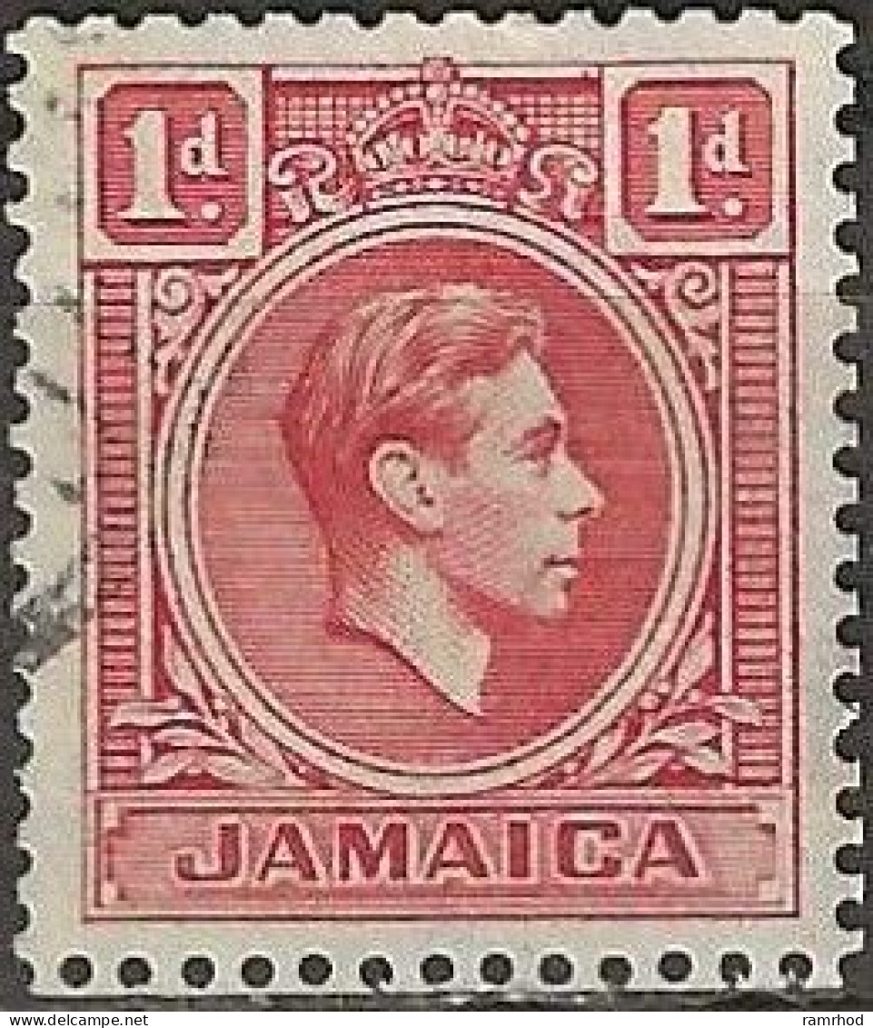 JAMAICA 1938 King George VI - 1d. - Red FU - Jamaica (...-1961)