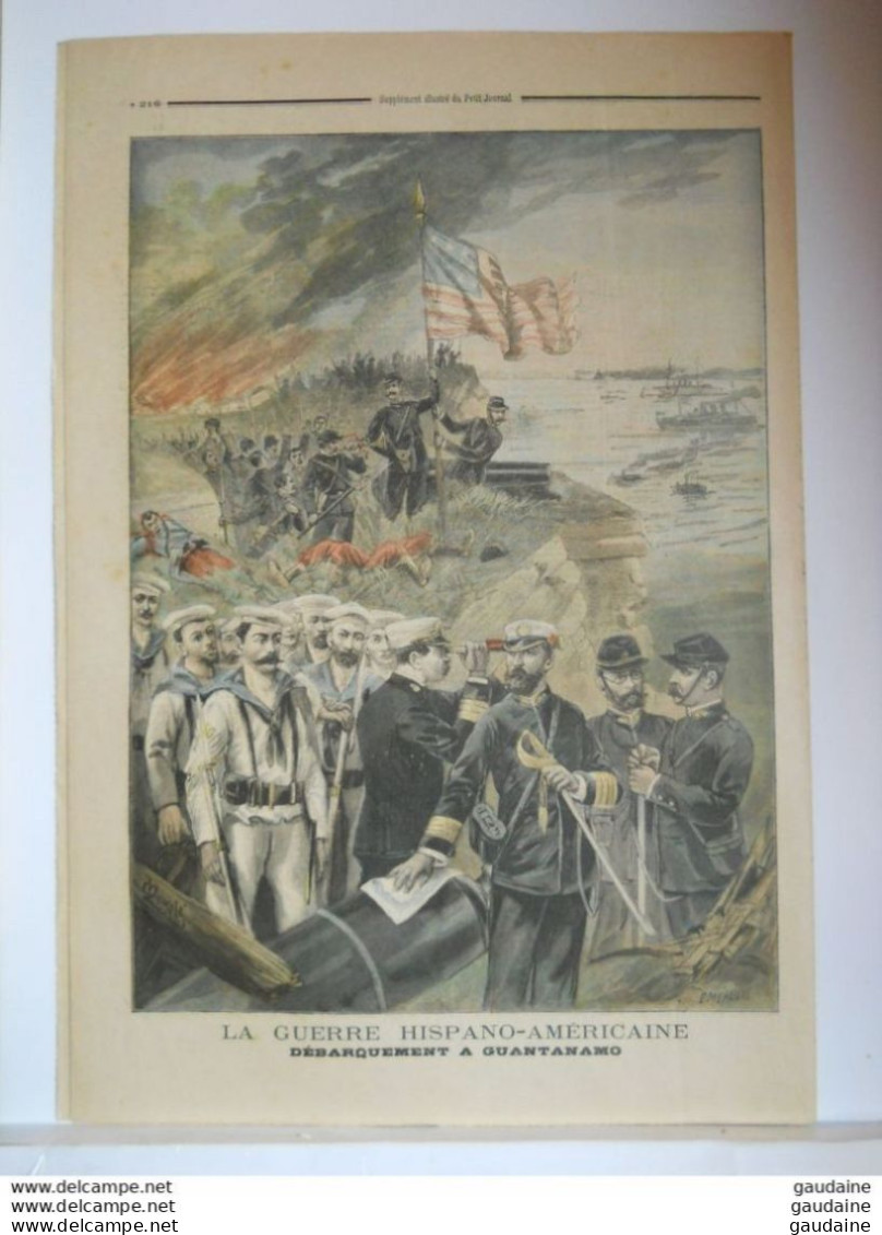 LE PETIT JOURNAL N°398 - 3 JUILLET 1898 - TERRIBLE RUADE CHEVAL - GUERRE HISPANO AMERICAINE - Le Petit Journal