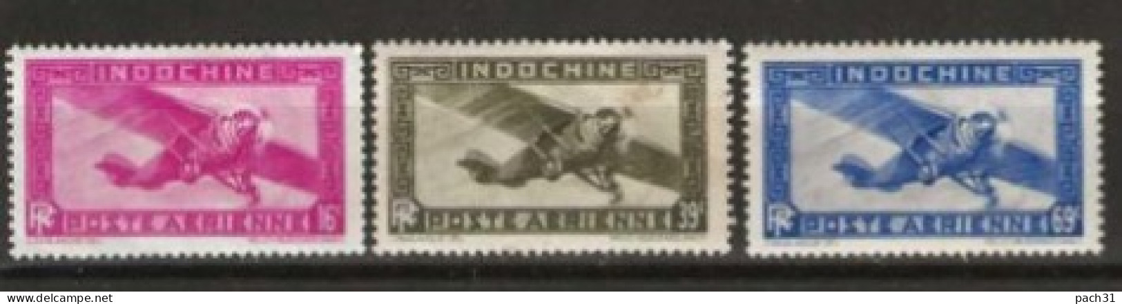 Indochine  N° YT PA 17 à 19  ** Et * - Poste Aérienne