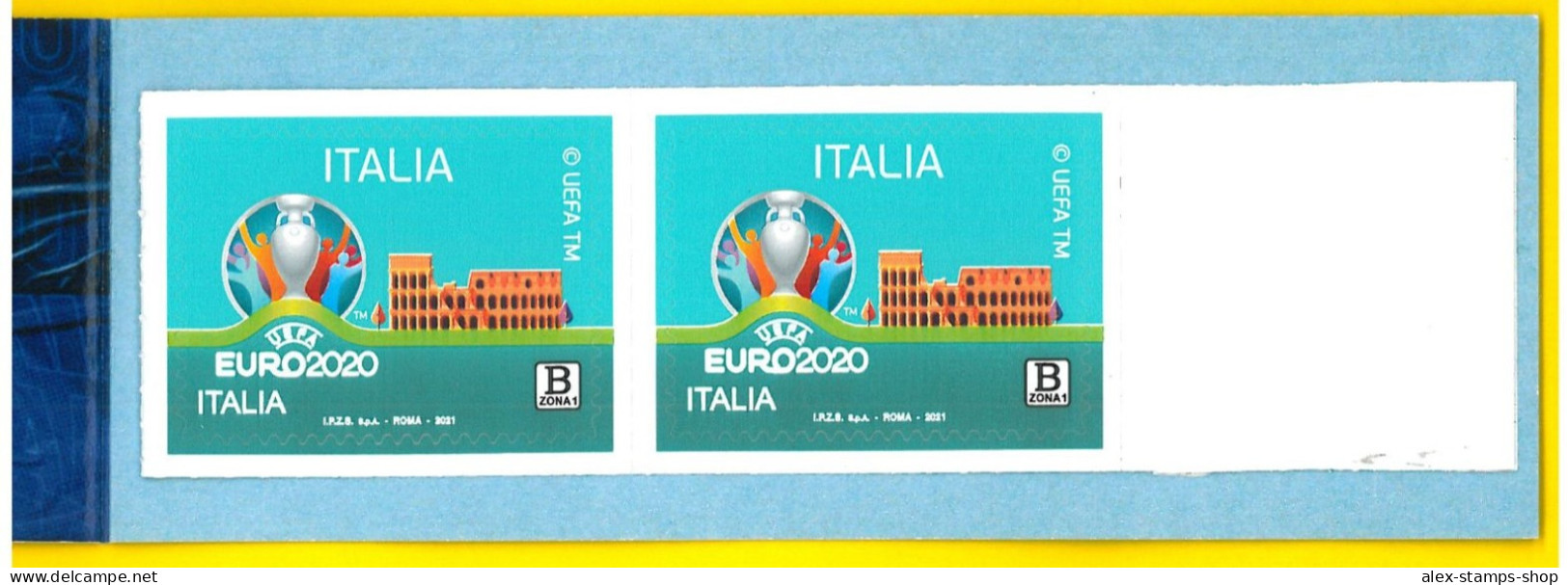 ITALIA 2021 NEW BOOKLET EUROPEAN 2020 - CALCIO LIBRETTO NUOVO NUMERATO - Postzegelboekjes
