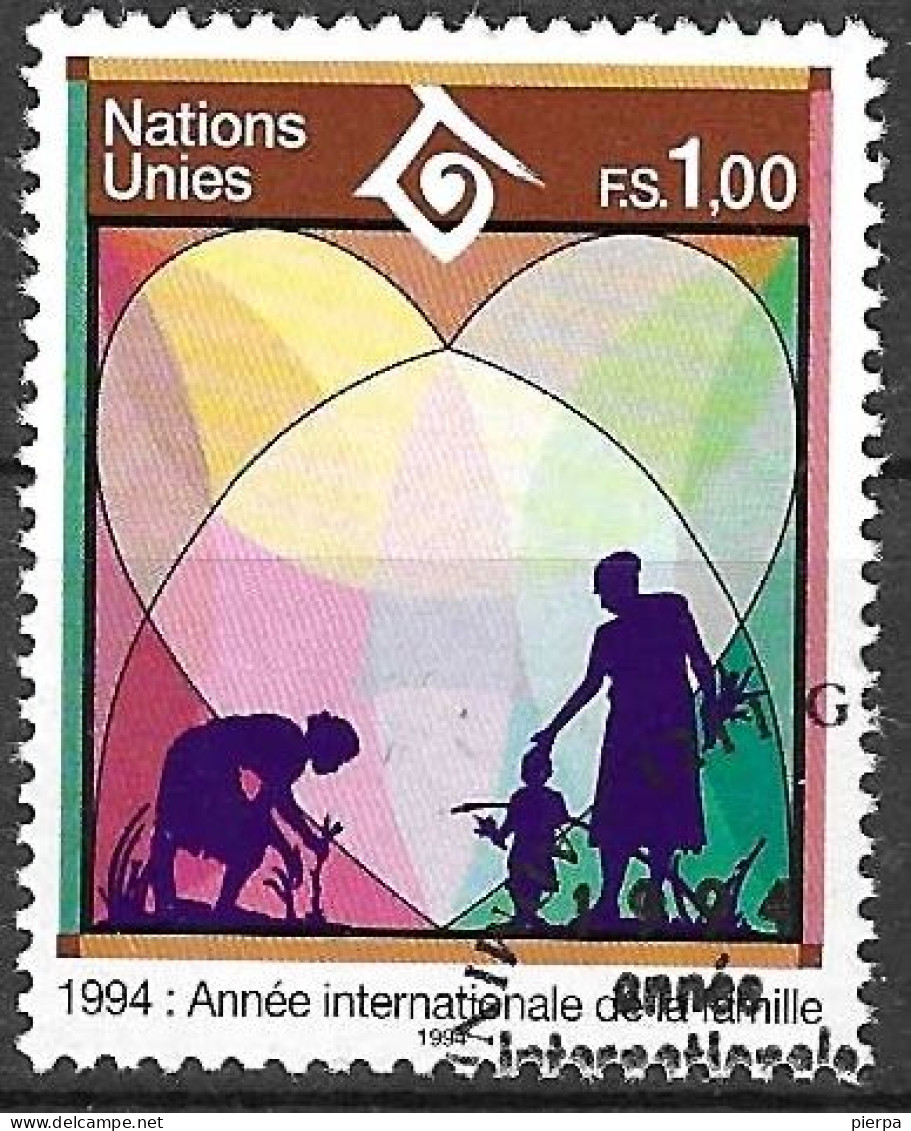 O.N.U. GENEVE - 1994 - ANNO DELLA FAMIGLIA - FR. 1,00 - USATO (YVERT 264 - MICHEL 244) - Gebruikt