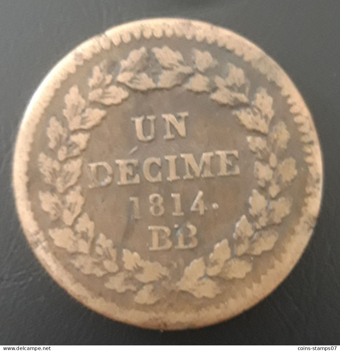 France - Napoléon I - 1 Décime 1814 BB - F131/3 - 10 Centimes