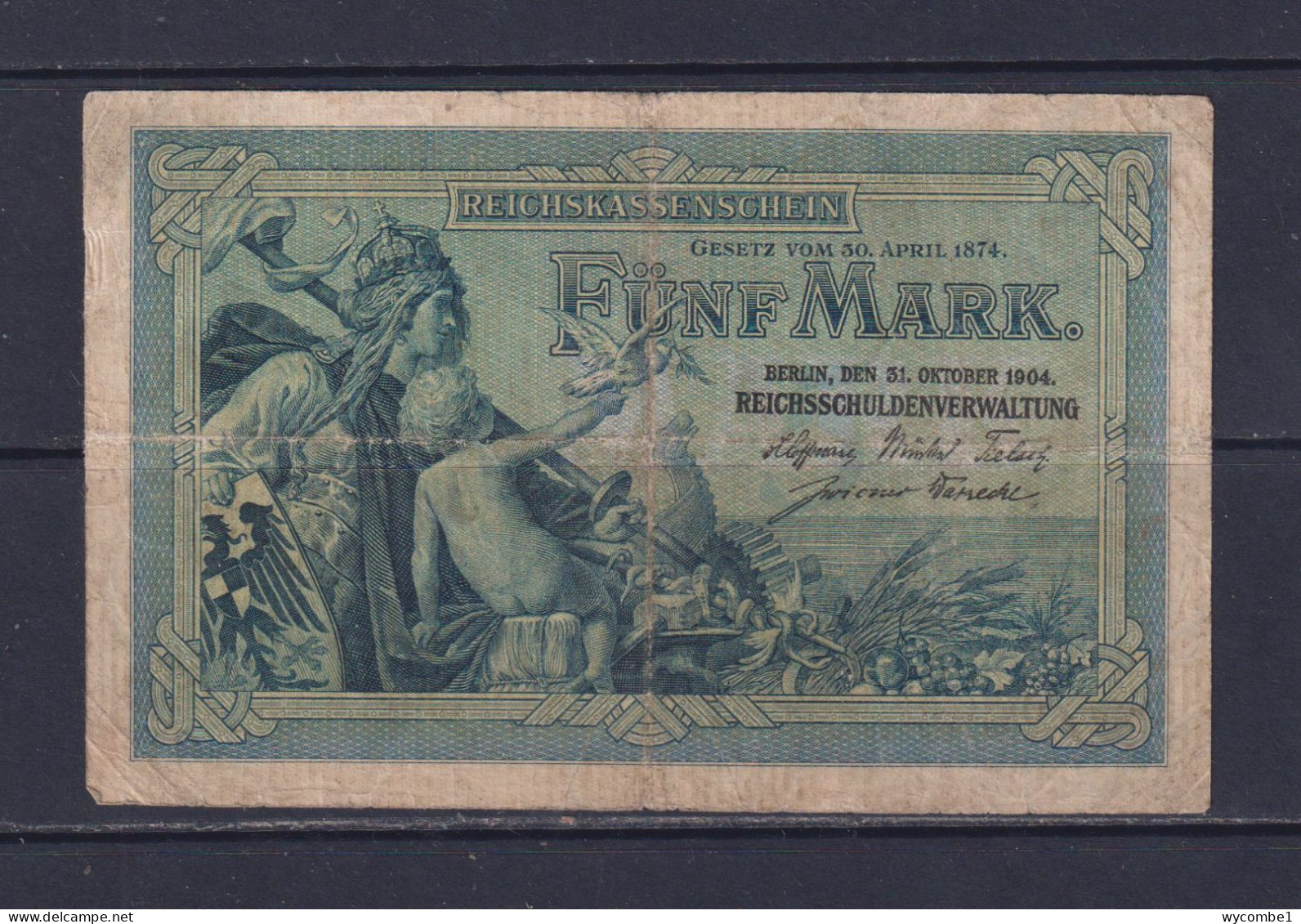 GERMANY - 1904 5  Mark Circulated Banknote - 5 Mark
