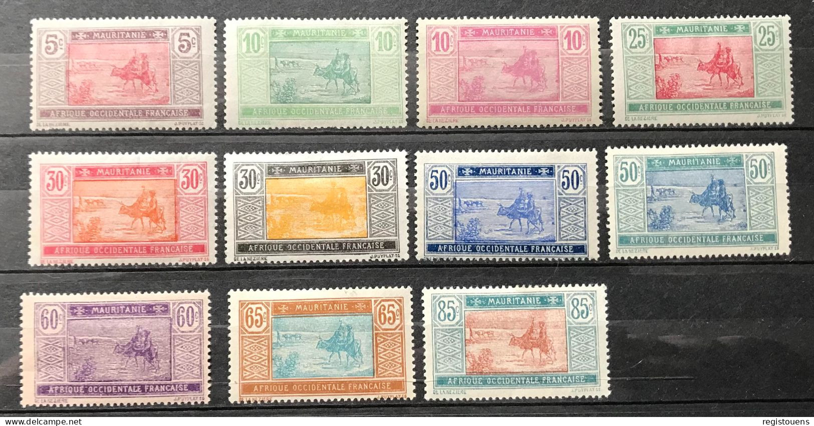Lot De 11 Timbres Neufs* Mauritanie 1922 / / 1926 Y & T 39 À 49 - Ungebraucht