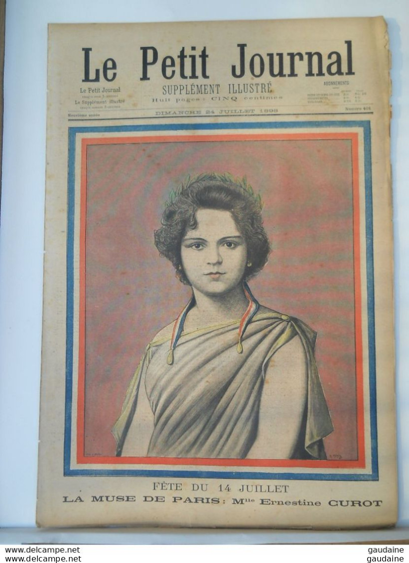 LE PETIT JOURNAL N°401 - 24 JUILLET 1898 - MUSE DE PARIS MELLE CUROT - AMBASSADEURS ABYSSINS A L'ELYSEE - Le Petit Journal