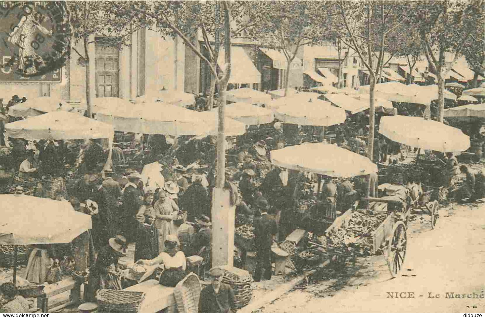 Reproduction CPA - 06 Nice - Le Marché - En 1900 - CPM Format CPA - Carte Neuve - Voir Scans Recto-Verso - Marchés, Fêtes