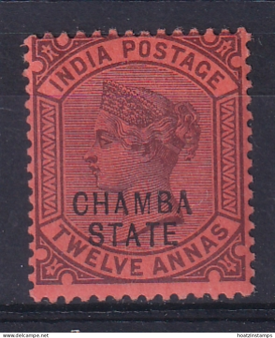 India - Chamba: 1887/95   QV 'Chamba State' OVPT   SG16    12a     MH - Chamba