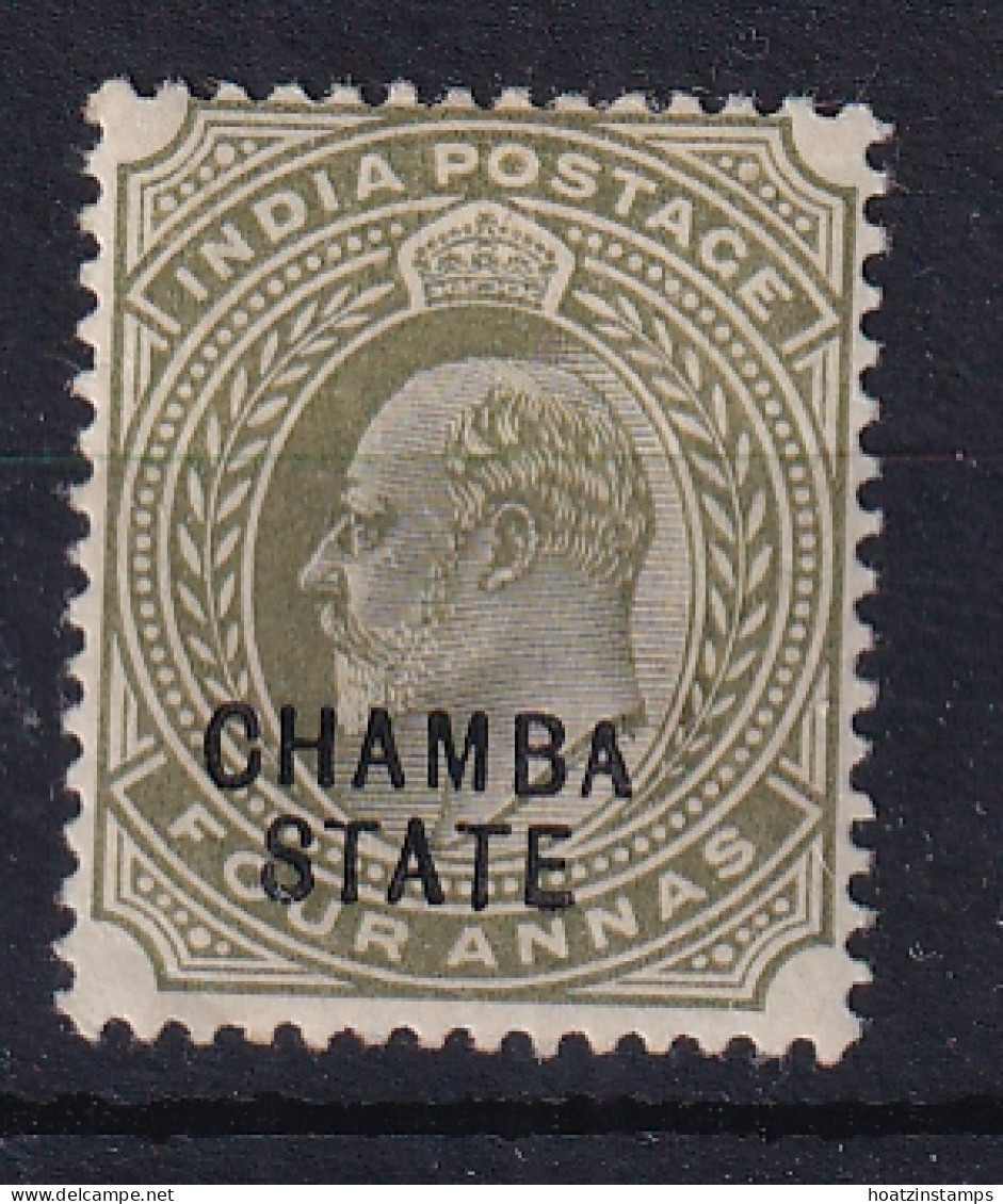 India - Chamba: 1903/05   Edward 'Chamba State' OVPT   SG35    4a    MH - Chamba