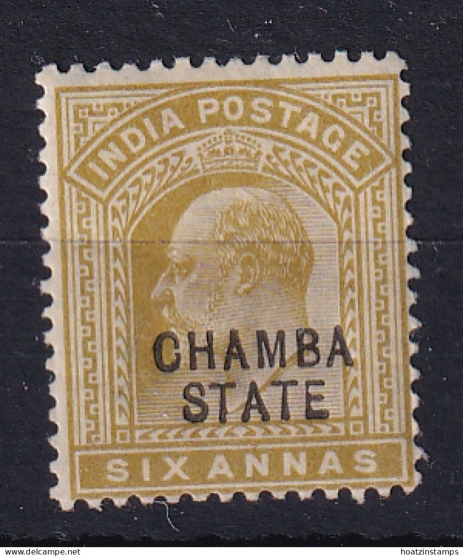 India - Chamba: 1903/05   Edward 'Chamba State' OVPT   SG36    6a    MH - Chamba