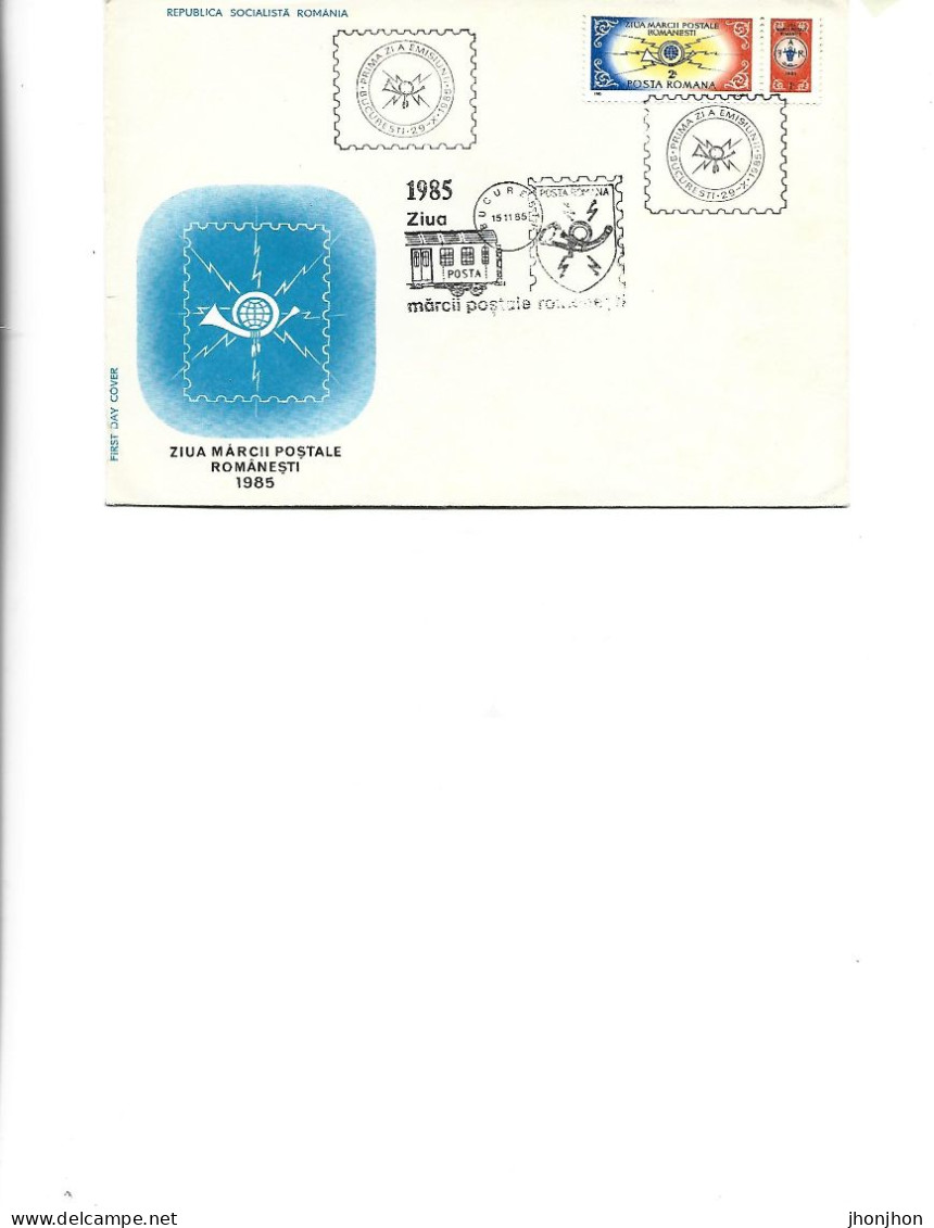 Romania - FDC 1985 -  Romanian Postmark Day 1985 - FDC