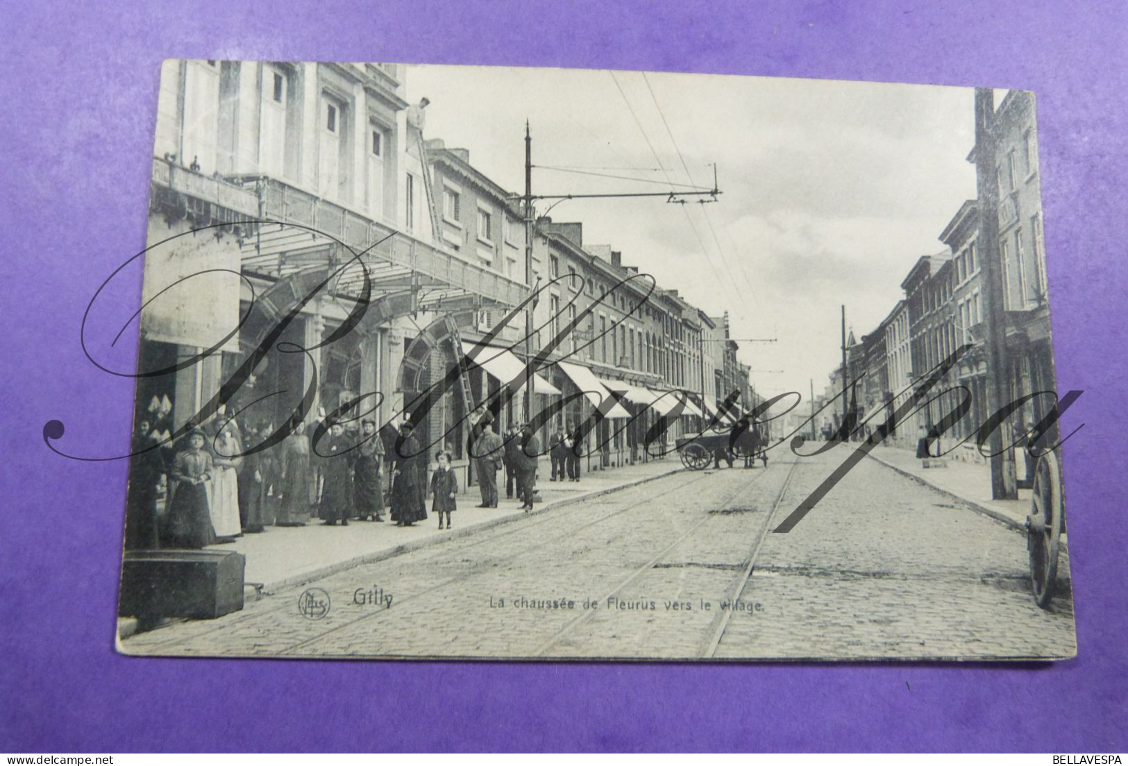 Gilly La Chaussee De Fleurus Vers La Village  1910 - Charleroi