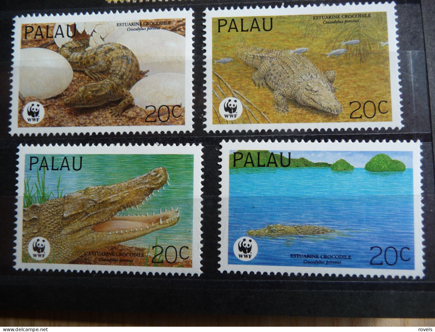 (8) Palau Serie - 4v WWF 1994 Crocodile Reptiles MNH - Palau