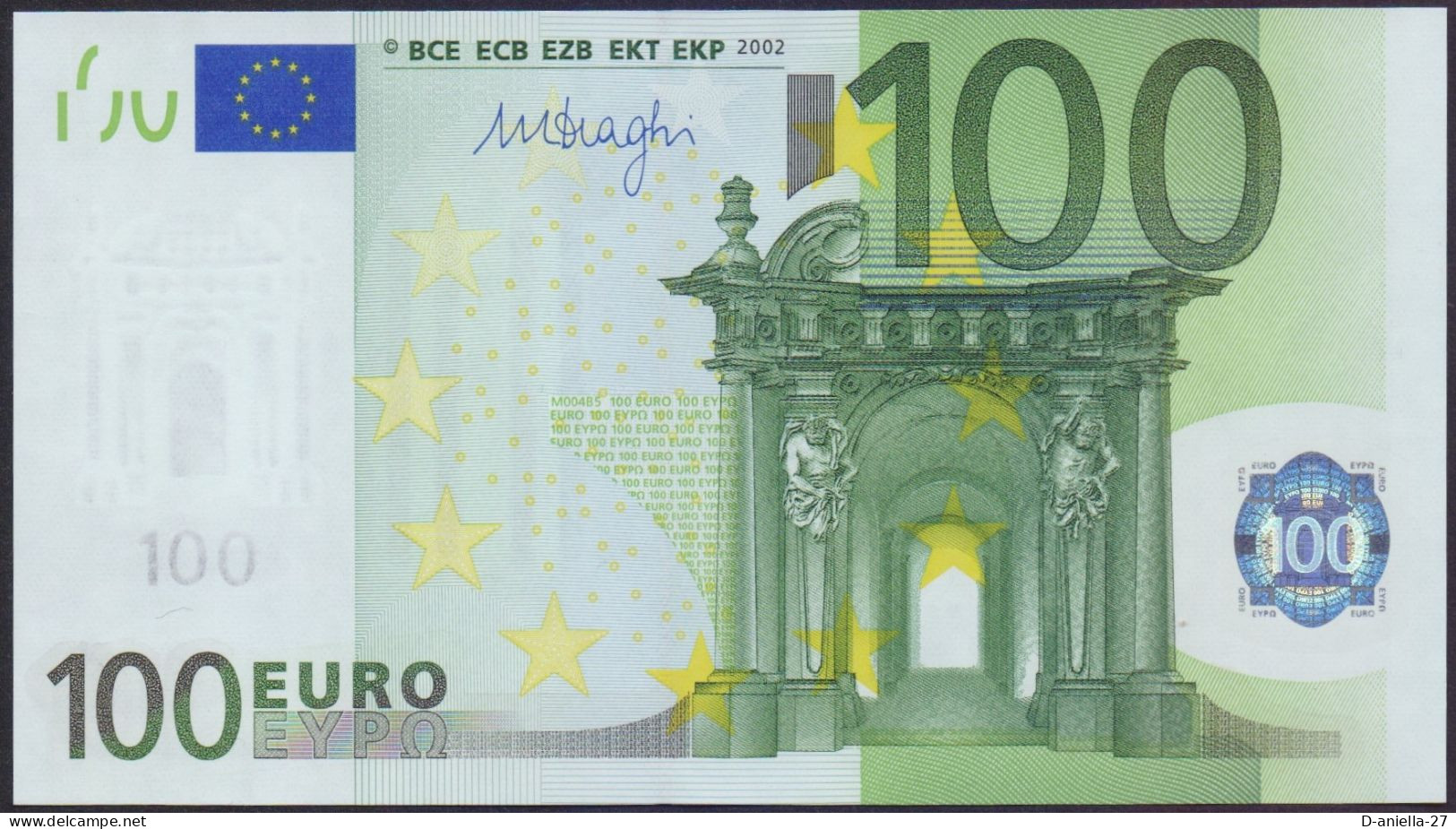 Spanien, 100 €uro V / M004-B5, Draghi, Perfekt Unc., Selten! - 100 Euro