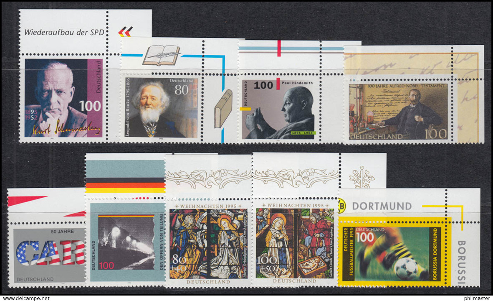 1772-1833 Bund-Jahrgang 1995 Kpl. Ecken Oben Rechts ** Postfrisch - Annual Collections