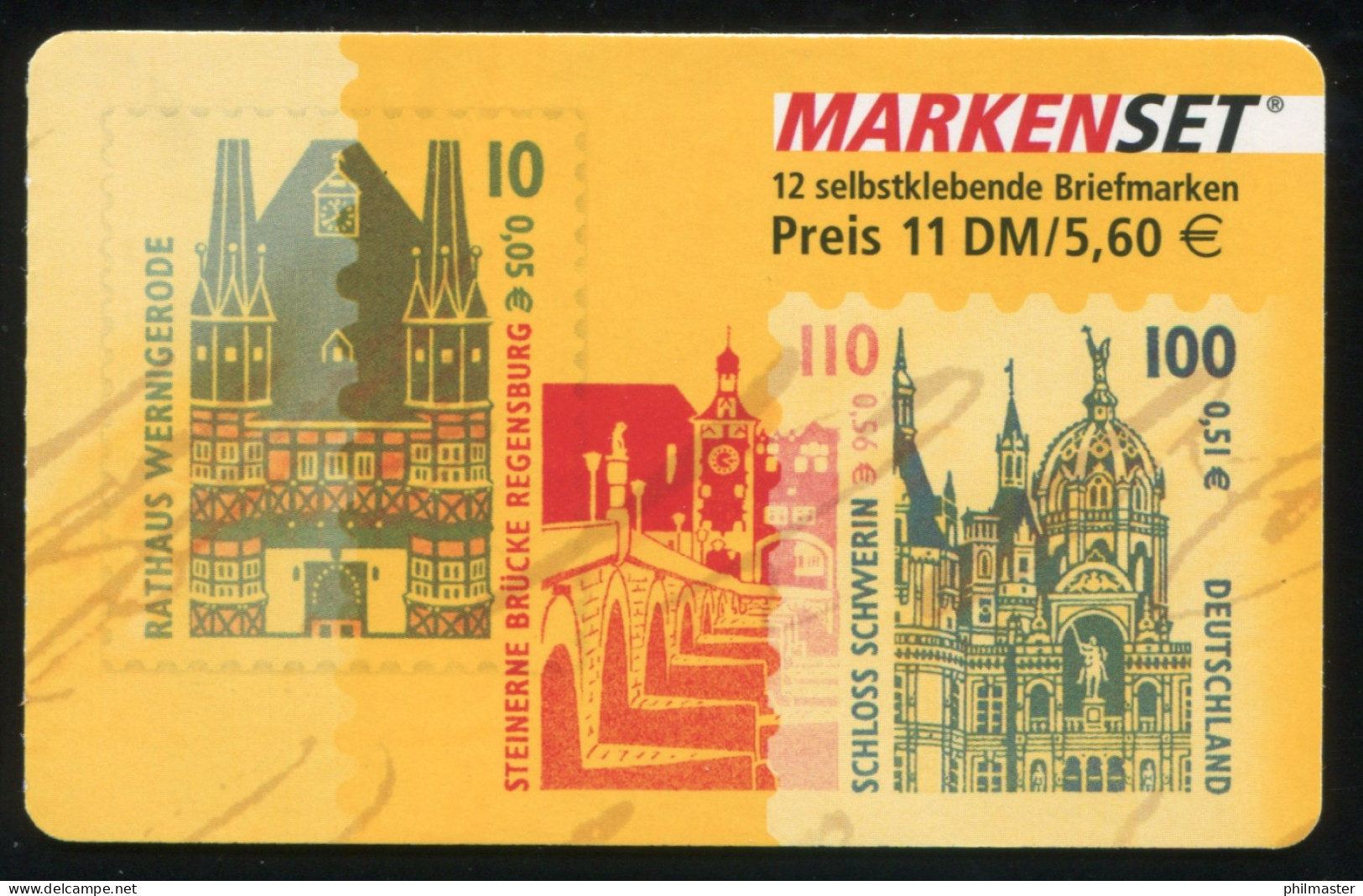 43 MH SWK Mit Passerverschiebung Der Farbe Orangerot Auf Den Feldern 1 Und 7, ** - 2001-2010