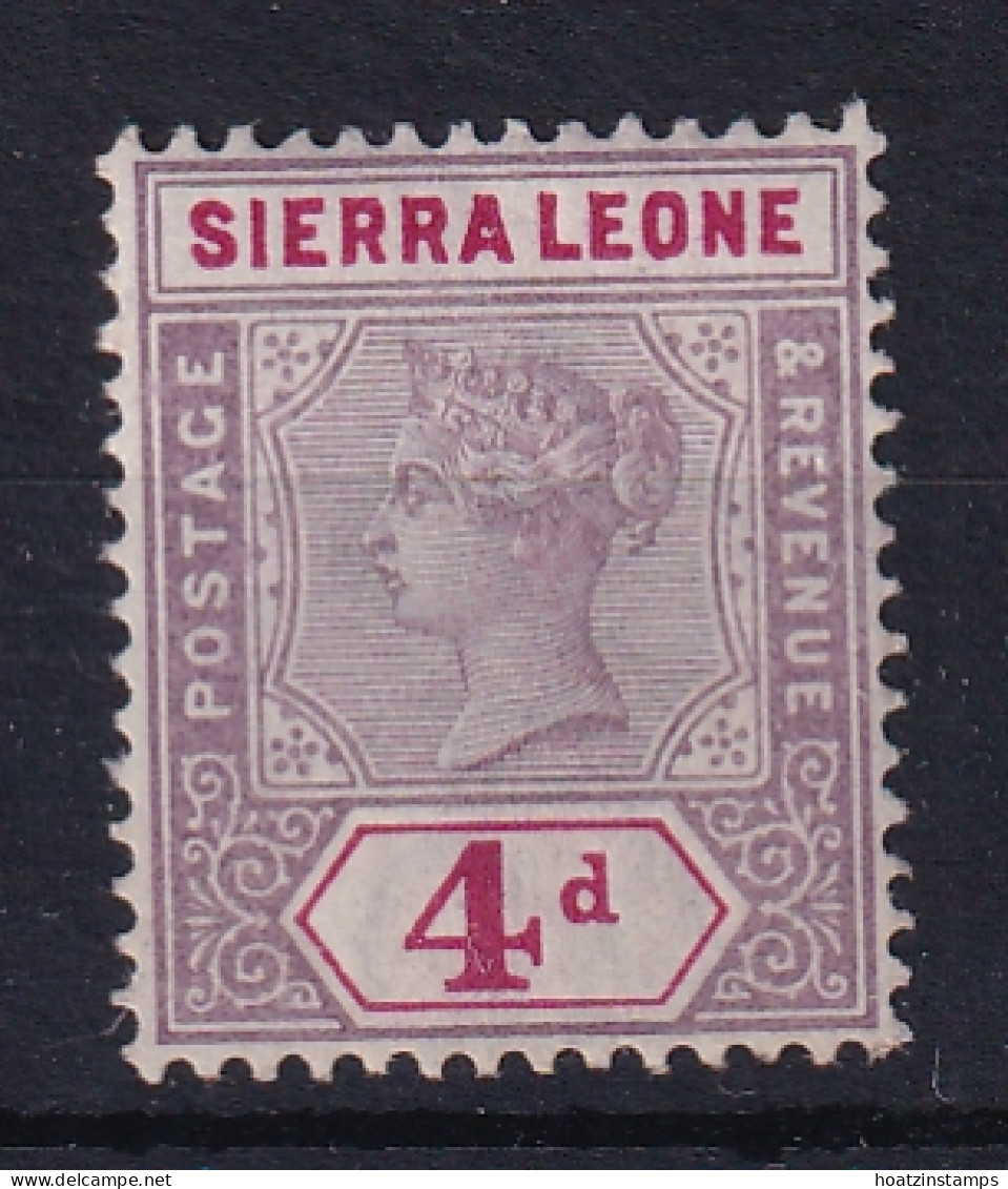 Sierra Leone: 1896/97   QV     SG47     4d      MH - Sierra Leona (...-1960)