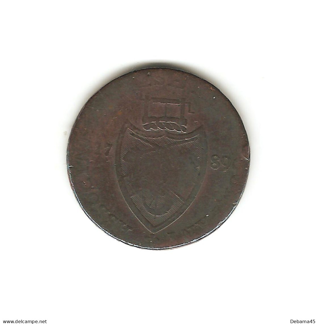 590/ Irlande : Irish Mine Compagny : St-Patrick : Half Penny 1789 - Irlanda