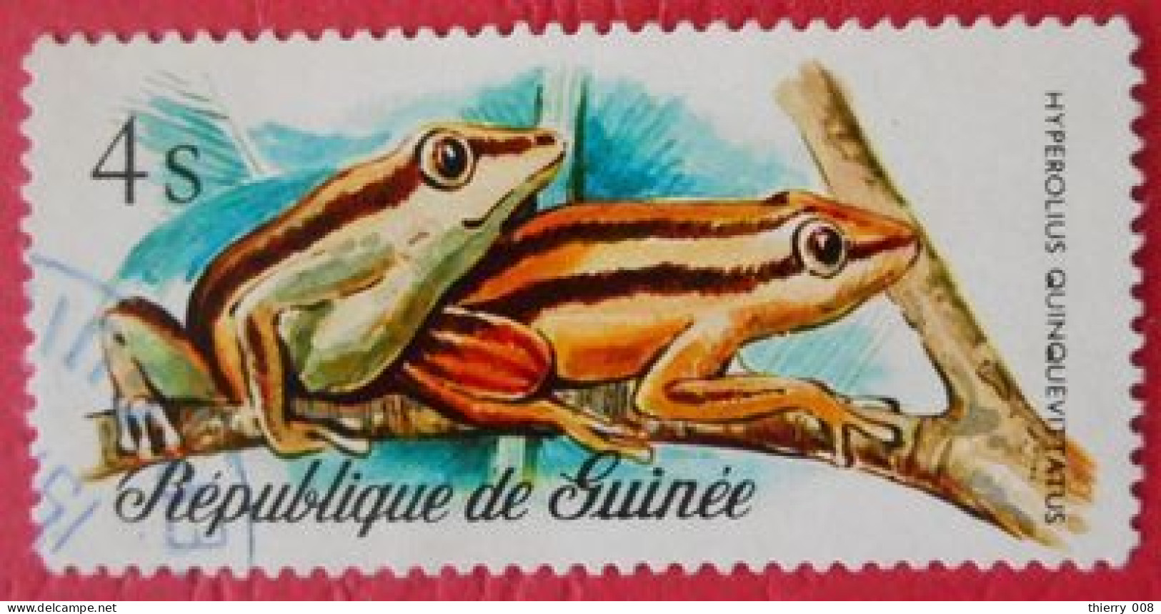 94 République De Guinée Faune Grenouilles Trace De Charnière - Frogs