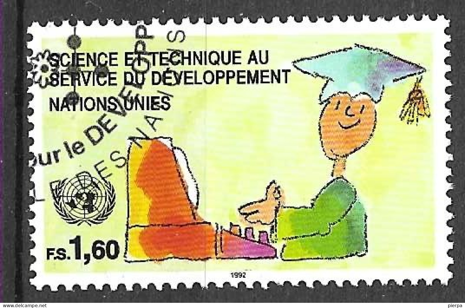 O.N.U. GENEVE - 1992 - SCIENZA E TECNICA - FR. 1,60 -  USATO (YVERT 233 - MICHEL 221) - Usati