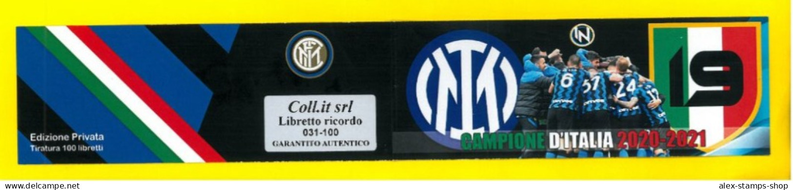 ITALIA 2021 NEW BOOKLET INTER CAMPIONE 2020-21 CALCIO LIBRETTO NUMERATO 031 - Booklets