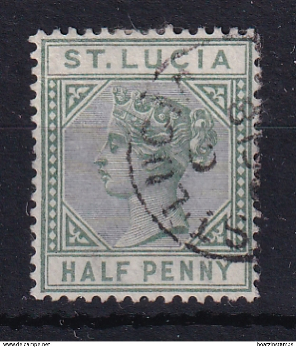 St Lucia: 1891/98   QV   SG43    ½d   [Die II]   Used  - Ste Lucie (...-1978)