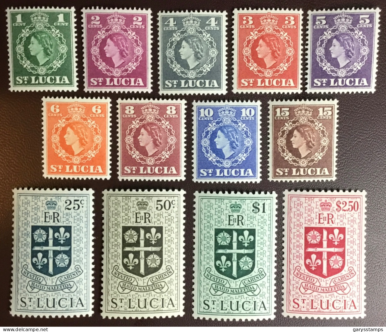 St Lucia 1953 Definitives Set MH/MNH - St.Lucia (...-1978)