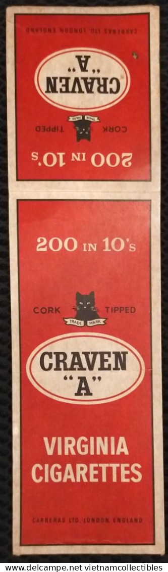 Vintage Craven A / Virginia Cigarette Pack Of Tobacco Cigarettes / 02 Photos - Boites à Tabac Vides