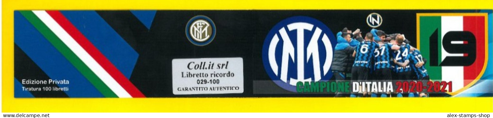 ITALIA 2021 NEW BOOKLET INTER CAMPIONE 2020-21 CALCIO LIBRETTO NUMERATO 029 - Libretti