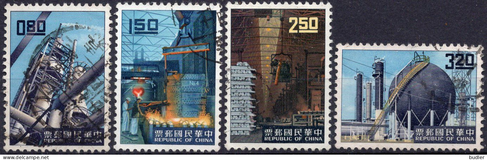 TAIWAN (= Formosa) :1961: Y.384-87 : 50 Ans De L'Institut D'ingénieurs.  Gestempeld / Oblitéré / Cancelled. - Used Stamps