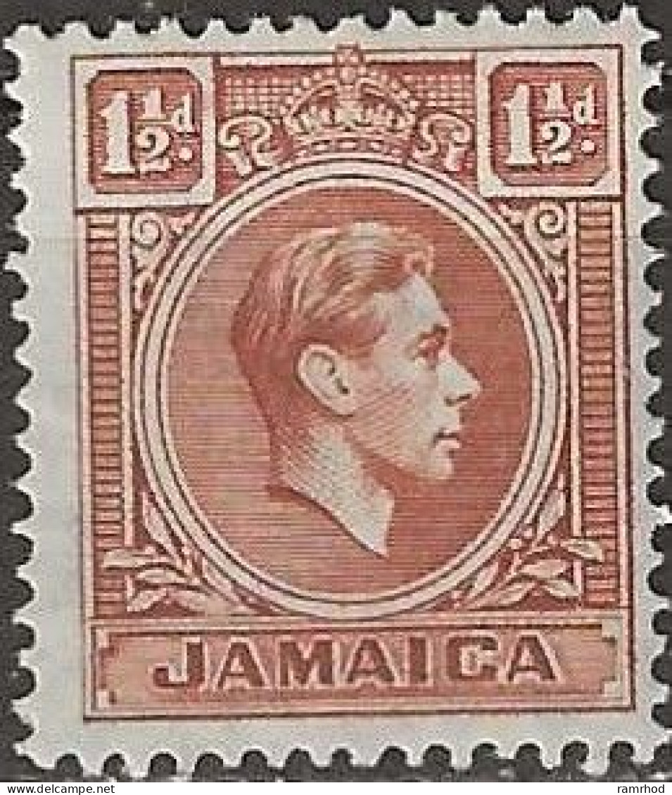 JAMAICA 1938 King George VI - 1½d. - Brown MH - Jamaica (...-1961)