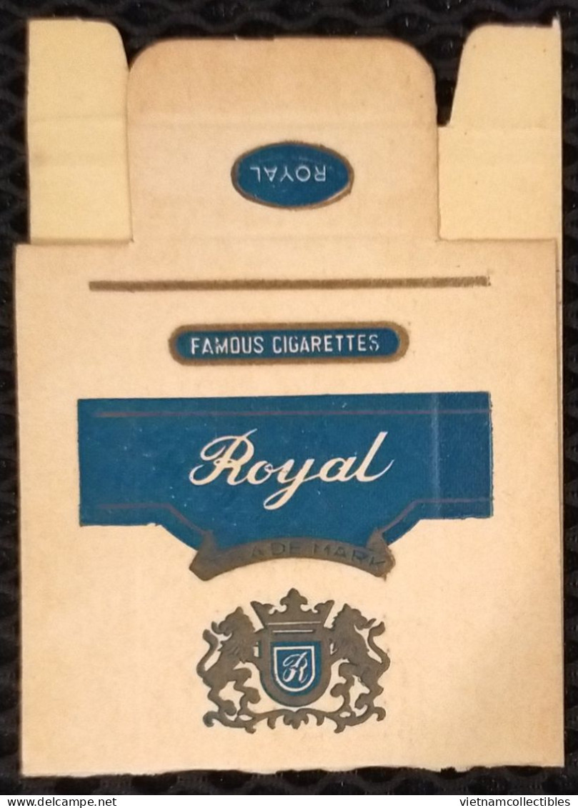 Royal Tobacco / Tabac Cigarette Flat Box Used In Vietnam Viet Nam / 04 Photos - Schnupftabakdosen (leer)