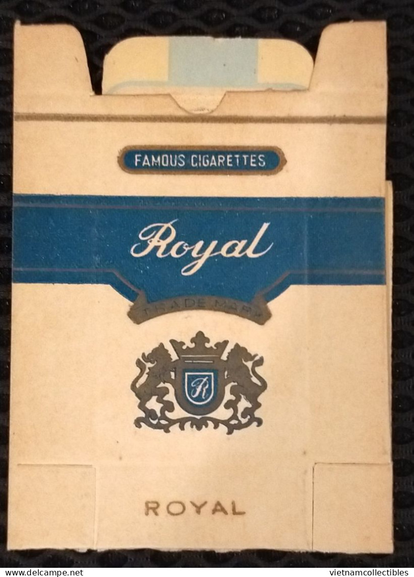 Royal Tobacco / Tabac Cigarette Flat Box Used In Vietnam Viet Nam / 04 Photos - Contenitori Di Tabacco (vuoti)