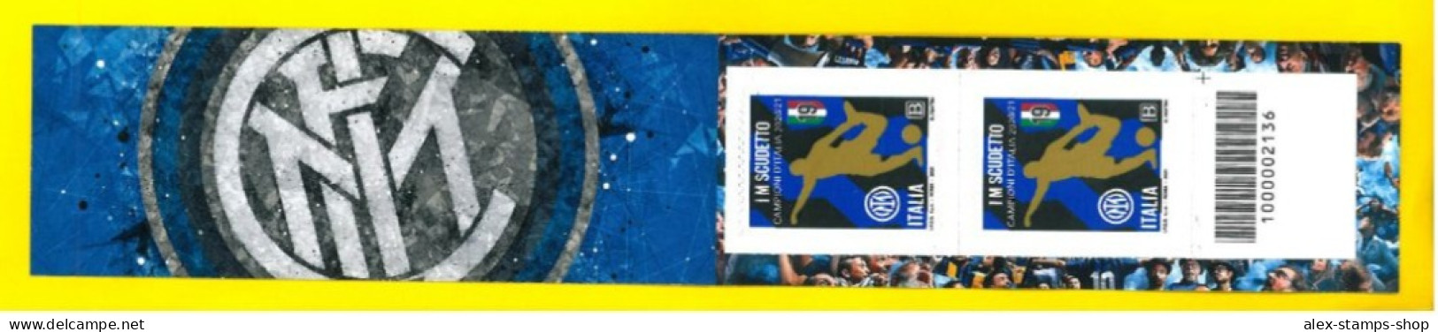 ITALIA 2021 NEW BOOKLET INTER CAMPIONE ITALIA CON CODICE BARRE NUMERATO 008 - Libretti