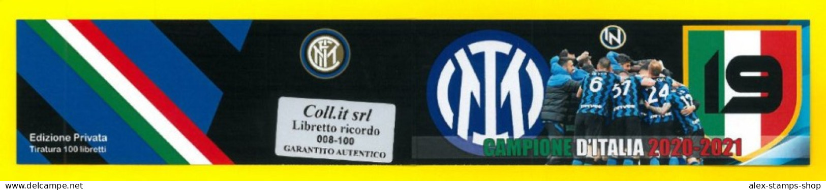 ITALIA 2021 NEW BOOKLET INTER CAMPIONE ITALIA CON CODICE BARRE NUMERATO 008 - Cuadernillos