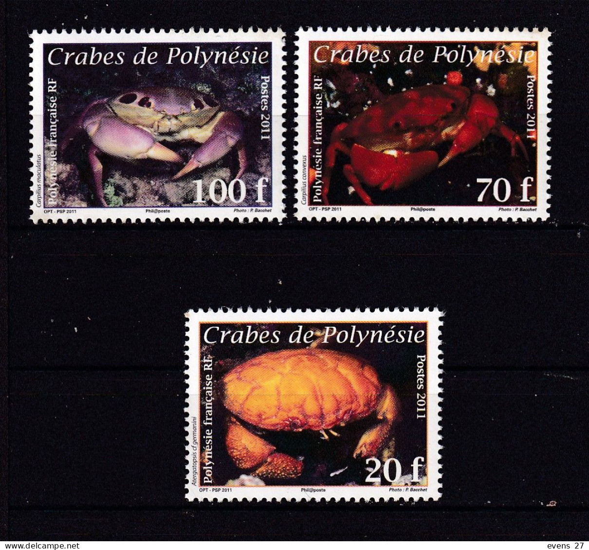 FRENCH POLYNESIA-2011-CRABS-MNH - Unused Stamps
