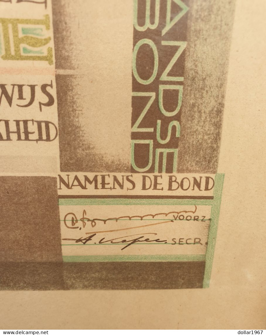 Certificate /Certificat / Zertifikat /  Oorkonde – Algemene Nederlandse Bouwbedrijfsbond, 1945  Dutch - Other & Unclassified