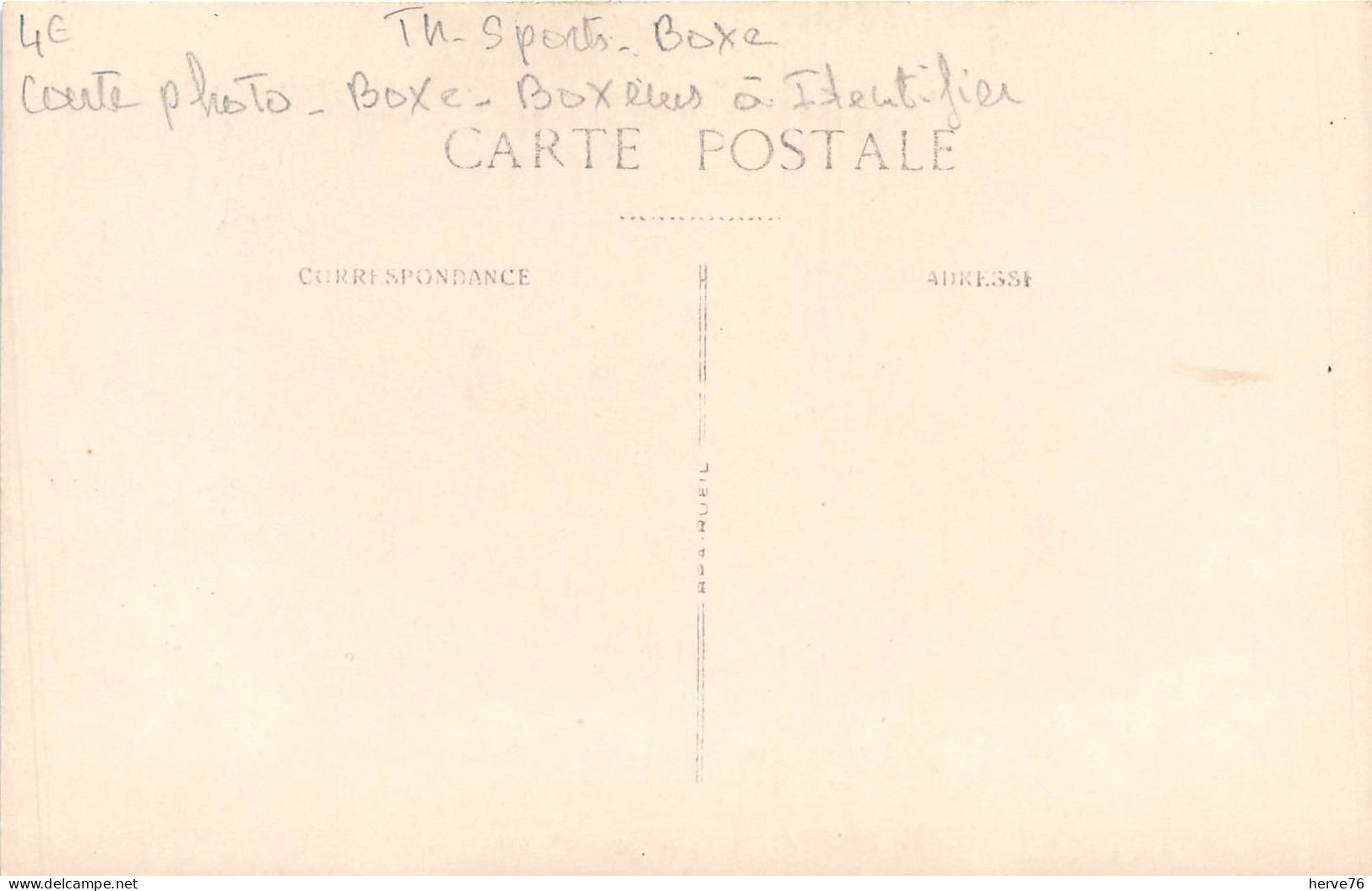 Carte Photo - Boxe - Boxeur - Garçon - Boksen