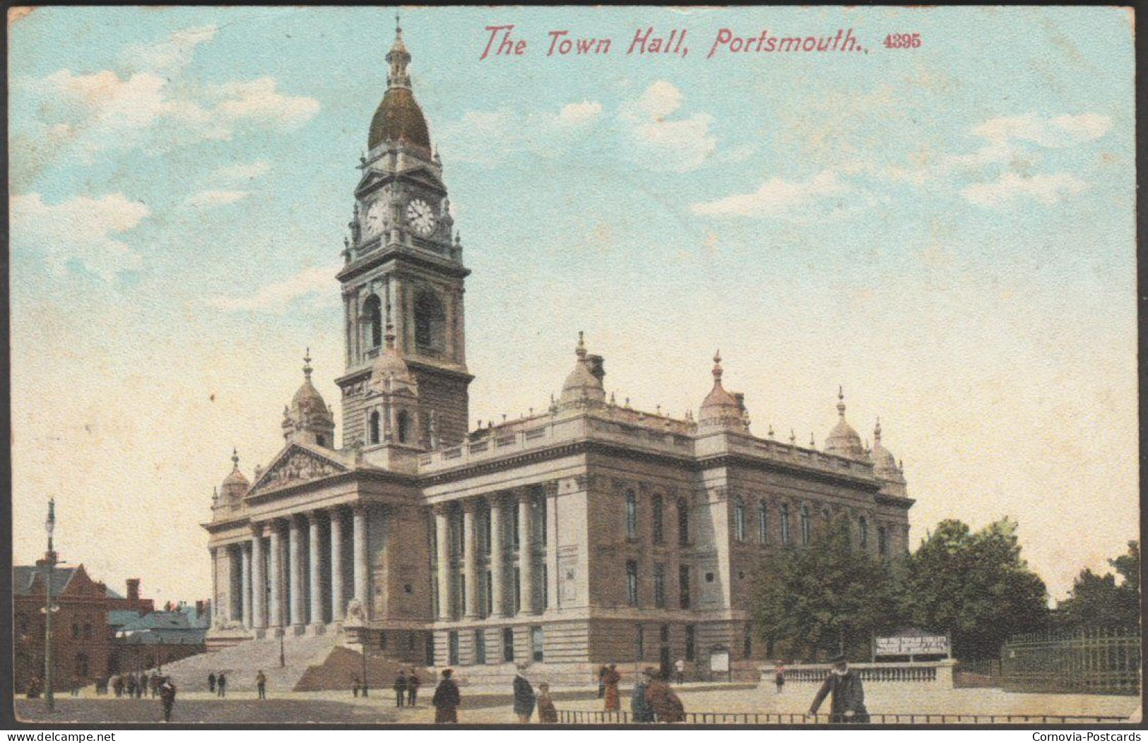 The Town Hall, Portsmouth, Hampshire, 1907 - MJ Ridley Postcard - Portsmouth