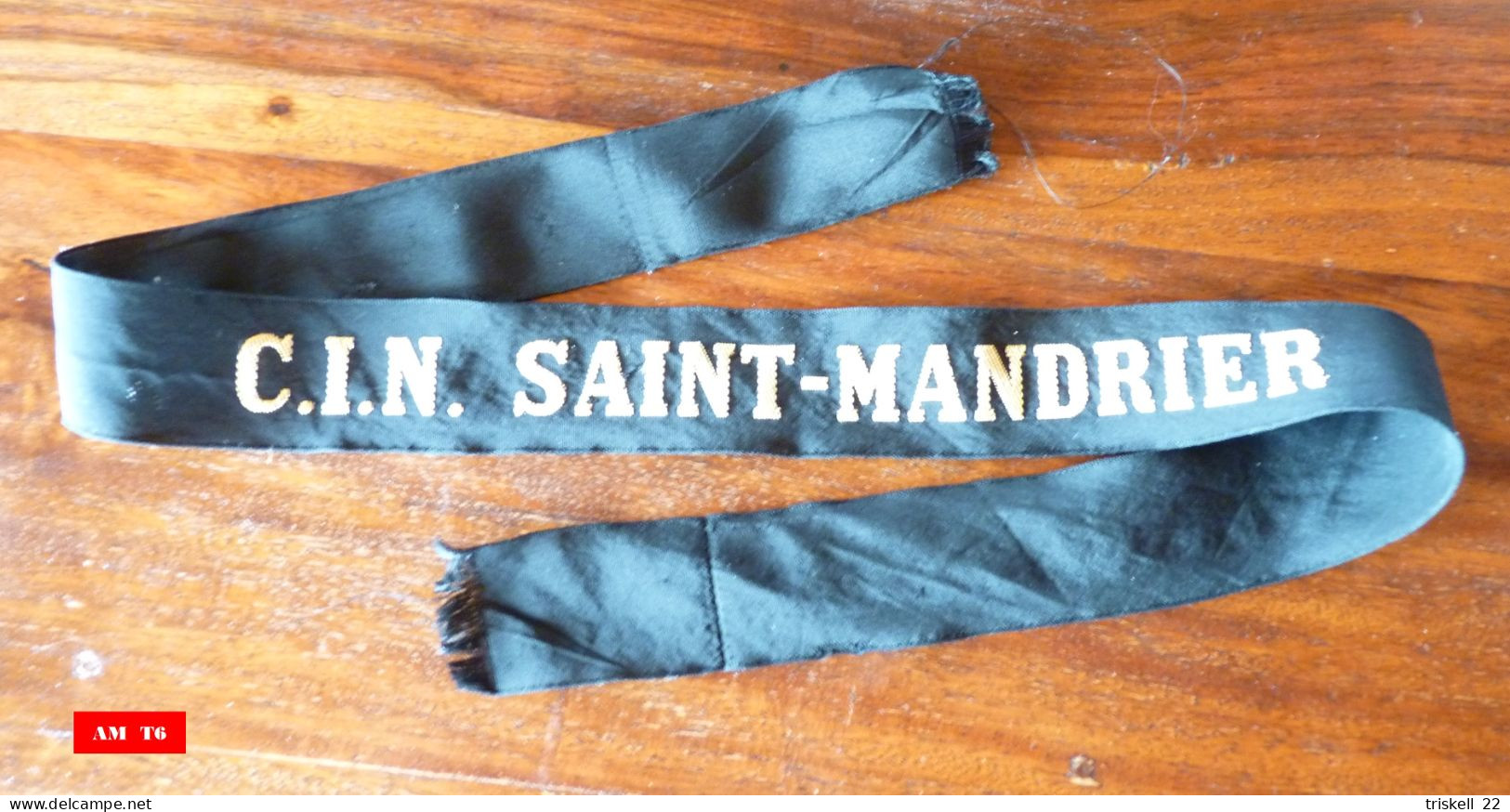 Marine Nationale : Bande De Bachi Légendé C.I.N. Saint-Mandrier - Marinera