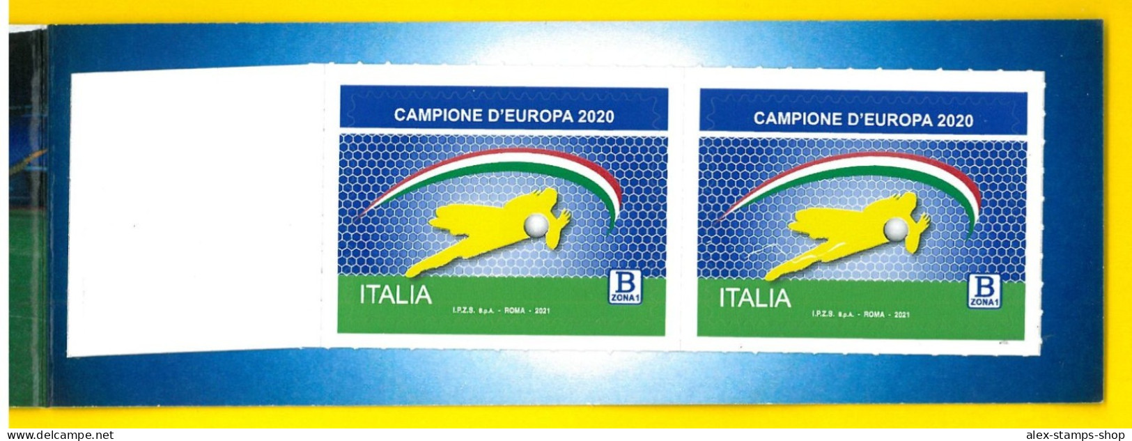 ITALIA 2021 NEW BOOKLET WINNER EUROCUP 2020 FOOTBALL NUMBER 098 - Markenheftchen