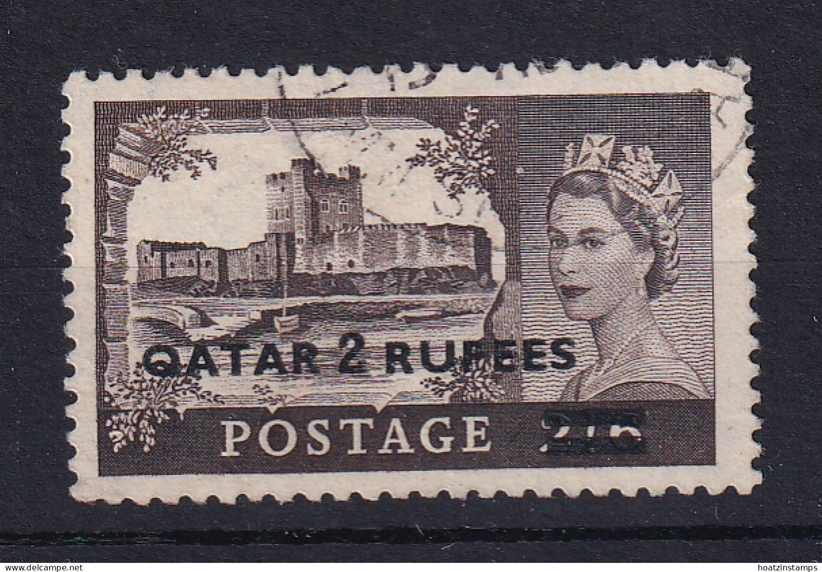 Qatar: 1957/59   QE II    SG13   2R On 2/6d  [Type I OVPT]    Used - Qatar