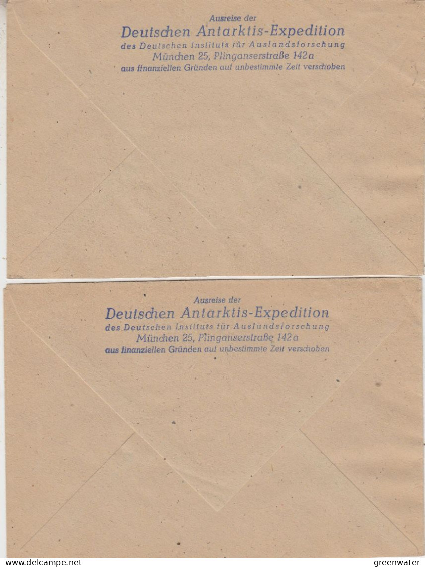 Germany Deutsche Antarktis Expedition 1958/1960 Neu-Schwabenland 2 Covers (+4 Labels)  (FG164) - Spedizioni Antartiche