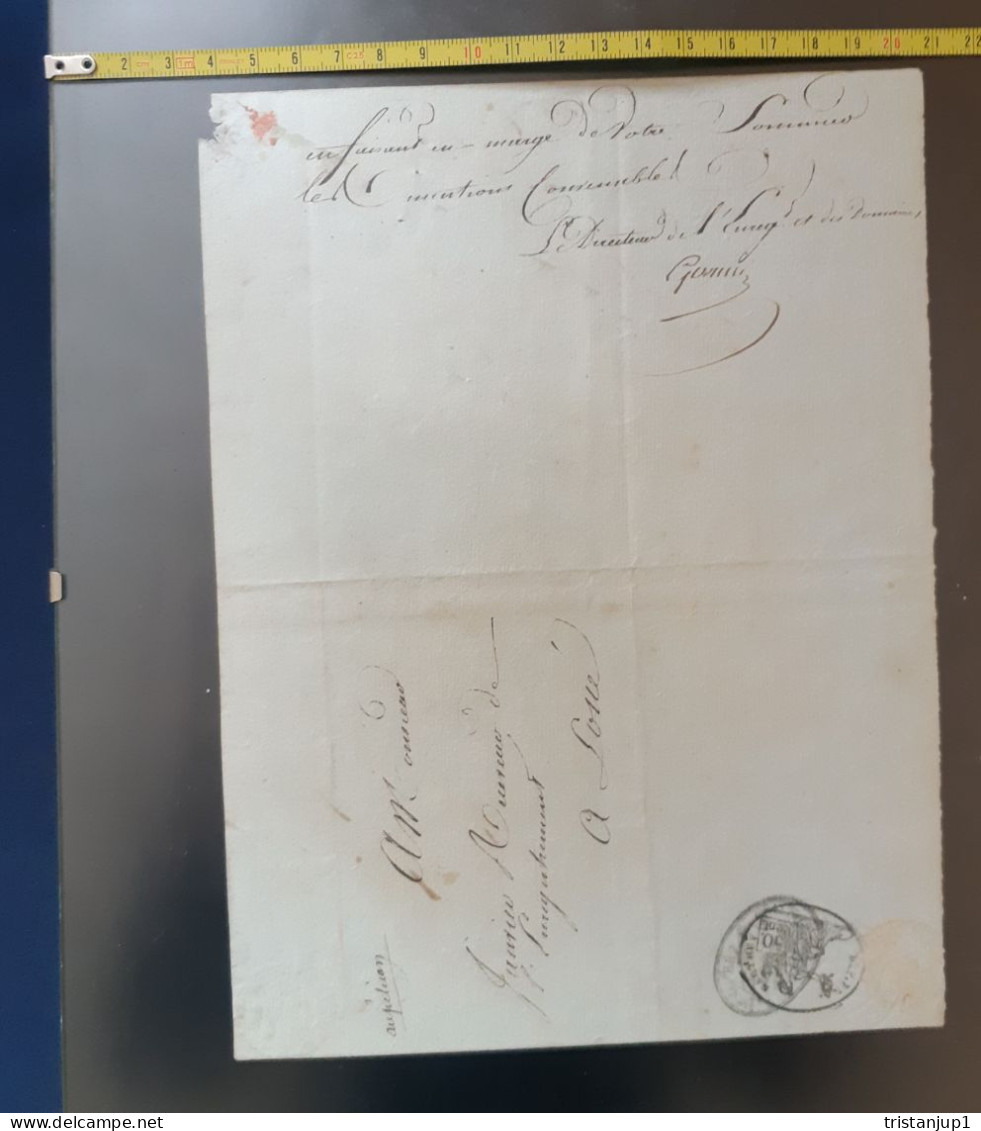 Vieux Papier Acte Notarial de 1810