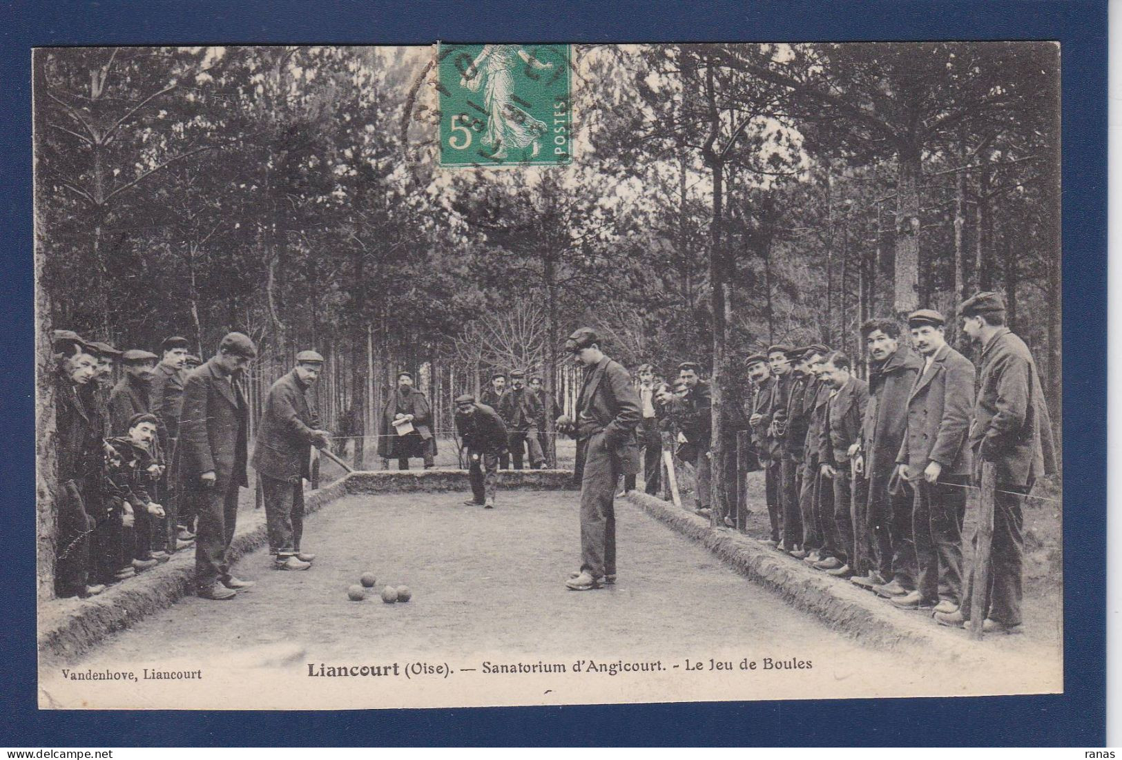 CPA Jeux De Boules Pétanque Circulé Liancourt Oise - Bocce