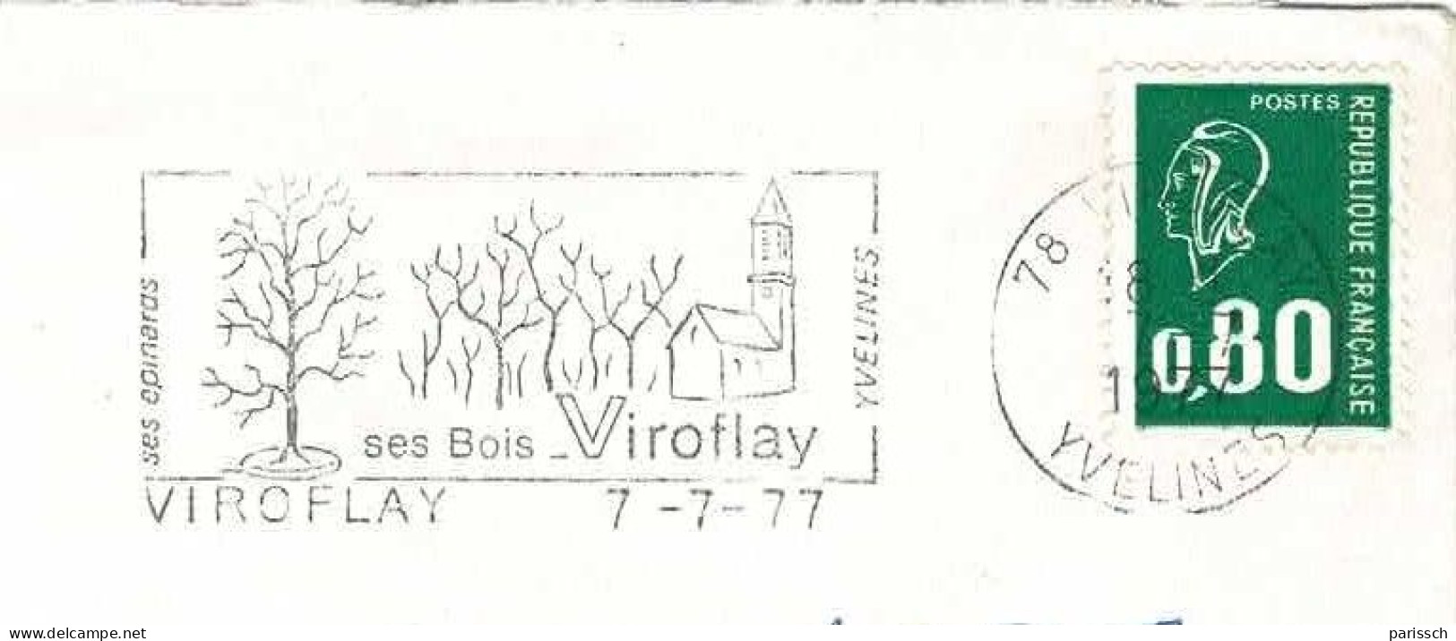 Flamme De Viroflay - Ses Bois, Arbres, église - 1977 - Autres & Non Classés