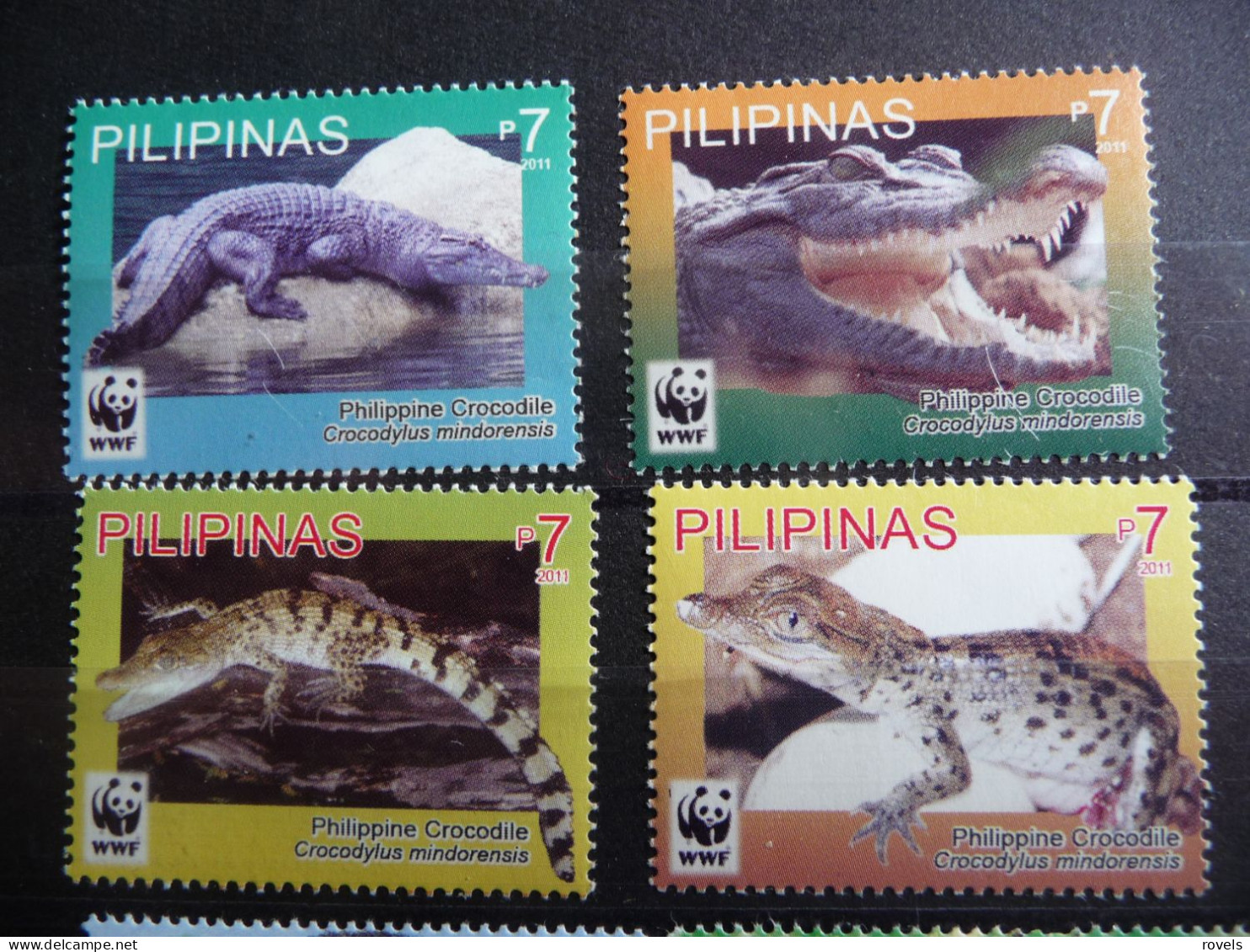 (8) Pilipinas - Philippines (2011) / Cocodrilo - Crocodile - Cocodrile - WWF 4v MNH - Philippines