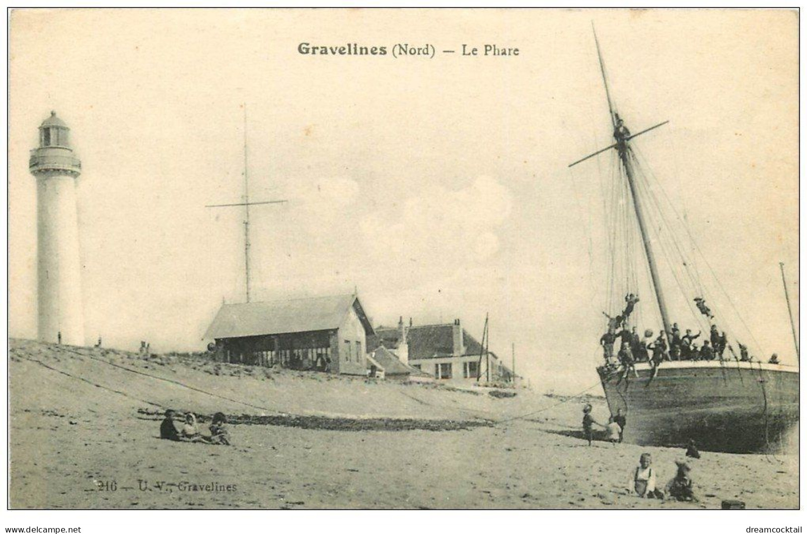 59 GRAVELINES. Le Phare Et Bateau De Pêche 1918 - Gravelines