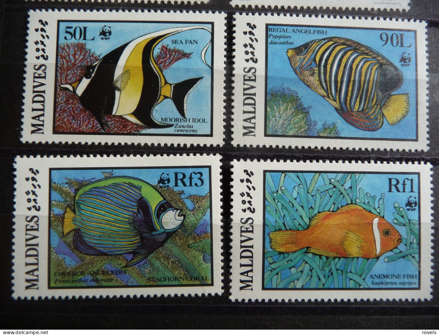 (8) Maldives 1986 WWF, Fish 4v, MNH, Nature - Fish - World Wildlife Fund - Malediven (1965-...)