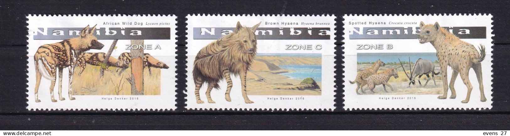 NAMIBIA-2016-WILD DOGS /HYENAS-MNH. - Namibia (1990- ...)